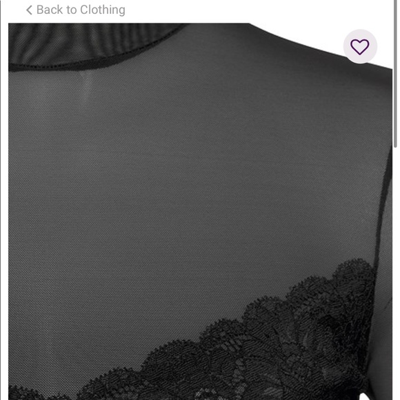 Black Sheer Long Sleeve Top size 8 Brand New - Picture 4 of 7